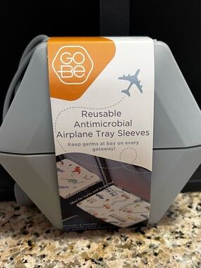 GoBe Reusable Antimicrobial Airplane Tray Sleeves — Gray New